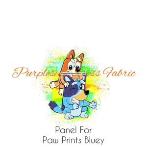 Paw Prints Bluey Panel Cotton Lycra