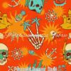 Peaceful Summer Skulls Cotton Lycra
