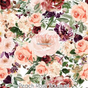 Peach Rose Bouquet Cotton Lycra