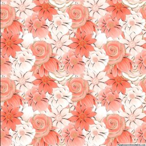 Peaches and Cream Floral Cotton Lycra