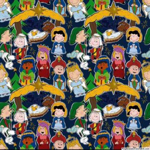 Peanuts Nativity Cotton Lycra