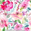 Peonies in Watercolor Cotton Lycra