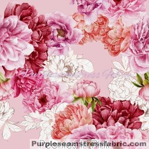 Peonies on Pink - Fabric