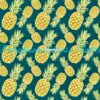Pineapples On Jade Cotton Lycra