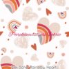 Pink Boho Rainbow Hearts Cotton Lycra