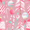 Pink Christmas Cotton Lycra