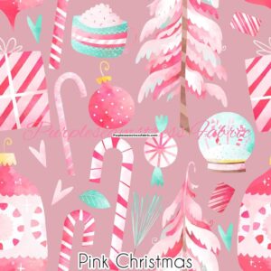 Pink Christmas Cotton Lycra