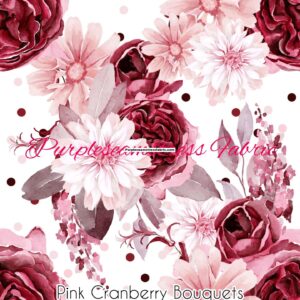 Pink Cranberry Bouquets Cotton Lycra