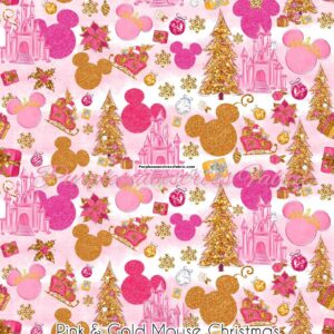 Pink & Gold Mouse Christmas