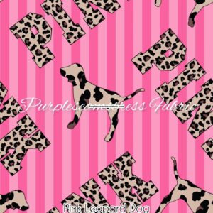 Pink Leopard Dog Cotton Lycra