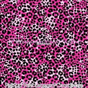 Pink Lip Print Leopard Cotton Lycra