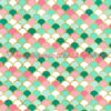 Seafoam & Pink Mermaid Scales Cotton Lycra