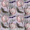 Pink Moonlight Bats Cotton Lycra