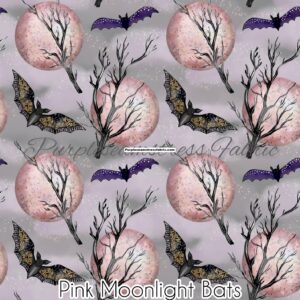 Pink Moonlight Bats Cotton Lycra