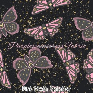 Pink Moth Splatter Cotton Lycra