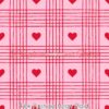 Pink Pinstripe Heart Plaid Cotton Lycra