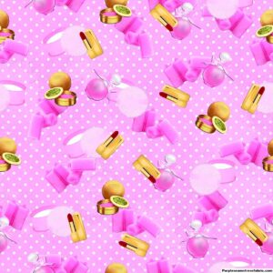 Pink Powdered Pin Dots Cotton Lycra