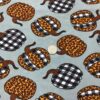 Plaid Leopard Pumpkins Cotton/Lycra