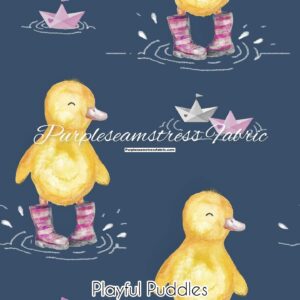 Playful Puddles Cotton Lycra