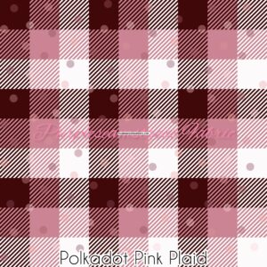 Polka Dot Pink Plaid Cotton Lycra