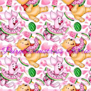 Pooh’s Watermelon Party Cotton Lycra