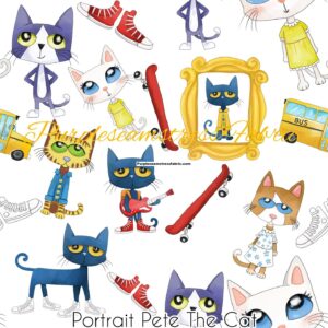 Portrait Pete The Cat Cotton Lycra