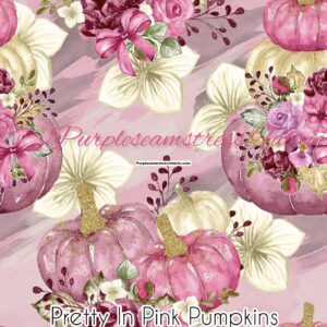 Pretty in Pink Pumpkins Cotton Lycra