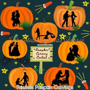 Princess Pumpkin Carvings Cotton Lycra