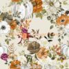 Pumpkin Blanc Floral Cotton Lycra