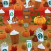 Fall Starbucks Pumpkin Spice Latte Cotton Lycra