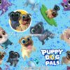Blue Splatter Puppy Dog Pals Cotton Lycra