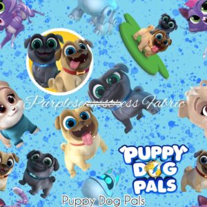 Blue Splatter Puppy Dog Pals Cotton Lycra