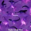 Purple Galaxy Dinos Cotton Lycra