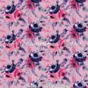 Purple & Hot Pink Roses Cotton Lycra