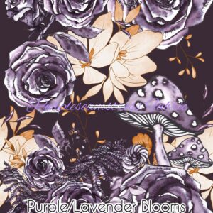 Purple/Lavender Blooms Cotton Lycra