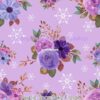 Purple Snowflake Floral Cotton Lycra