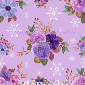 Purple Snowflake Floral Cotton Lycra