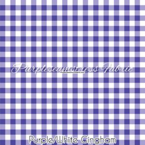Purple/White Gingham Cotton Lycra