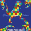 Puzzle Piece Dinos Cotton Lycra