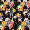 Rainbow Brite on Black Cotton Lycra