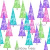 Rainbow Trees Cotton Lycra