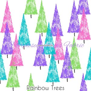 Rainbow Trees Cotton Lycra