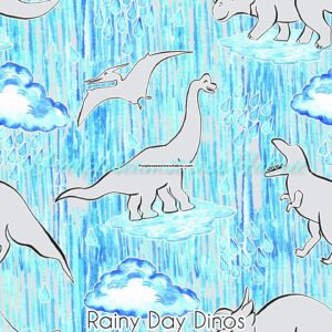 Rainy Day Dinos Cotton Lycra