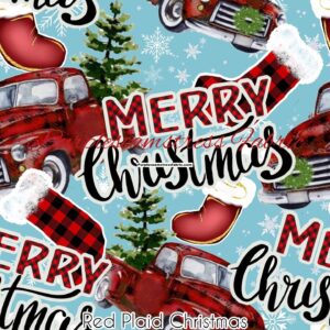 Red Plaid Christmas Cotton Lycra