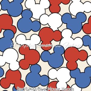 Red/White/Blue Mouse Heads Cotton Lycra
