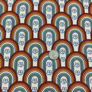 Rows Of Boho Rainbows Cotton Lycra