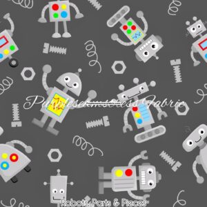 Robots, Parts & Pieces Cotton Lycra