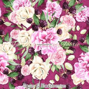 Roses & Blackberries Cotton Lycra