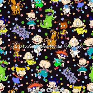 Rugrats On Dots Cotton Lycra