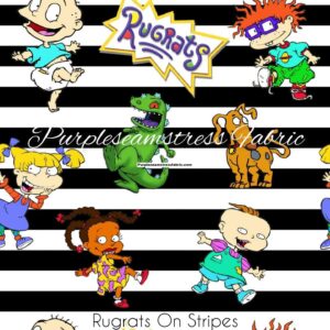 Rugrats On Stripes Cotton Lycra